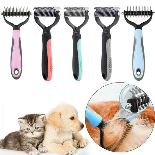 Neuer Haarentfernungskamm für Hunde, Katzen, Entwirrer, Pelzbesatz, Dematting-Bürste, Pflegewerkzeug für verfilzte lange Haare, lockiges Haustier